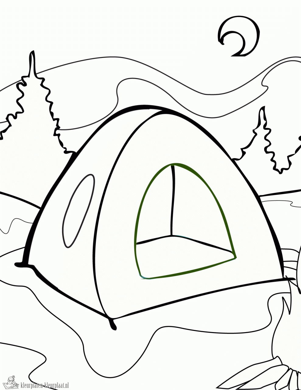 Plansa de colorat cu Camping 41 36